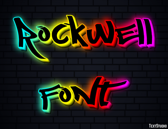 Rockwell Font Tekst Effect