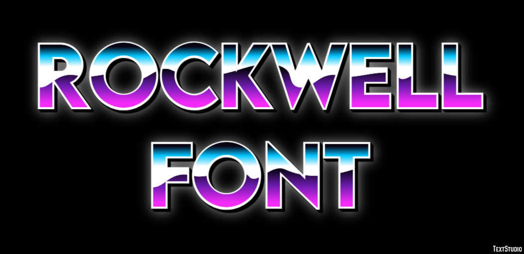 Rockwell Font Tekst Effect