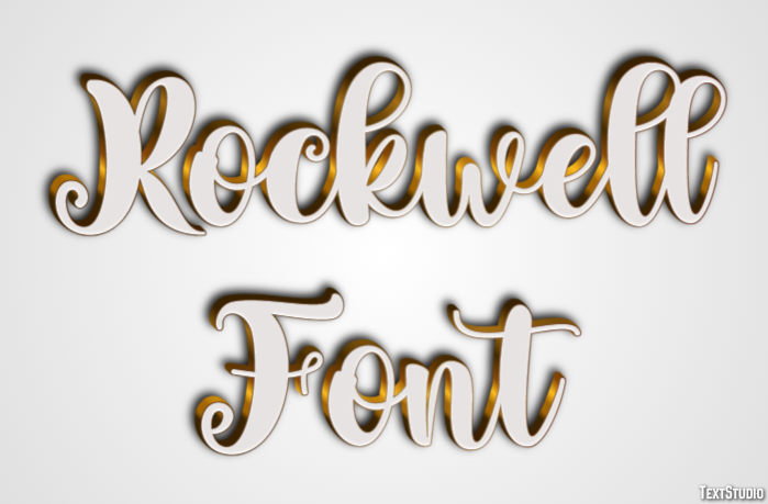 Rockwell Font Tekst Effect