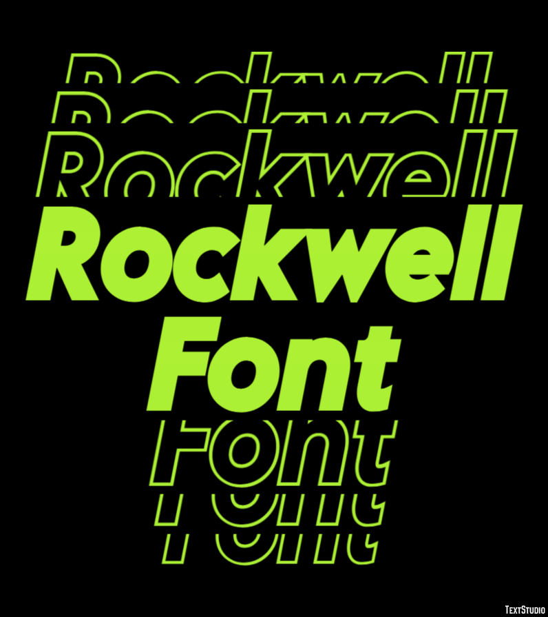 Rockwell Font Tekst Effect