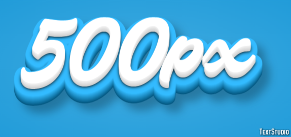 500px Texteffekt