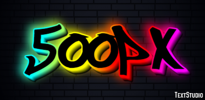 500px Texteffekt