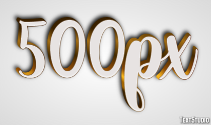 500px Texteffekt