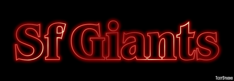 Sf Giants Efeito de texto