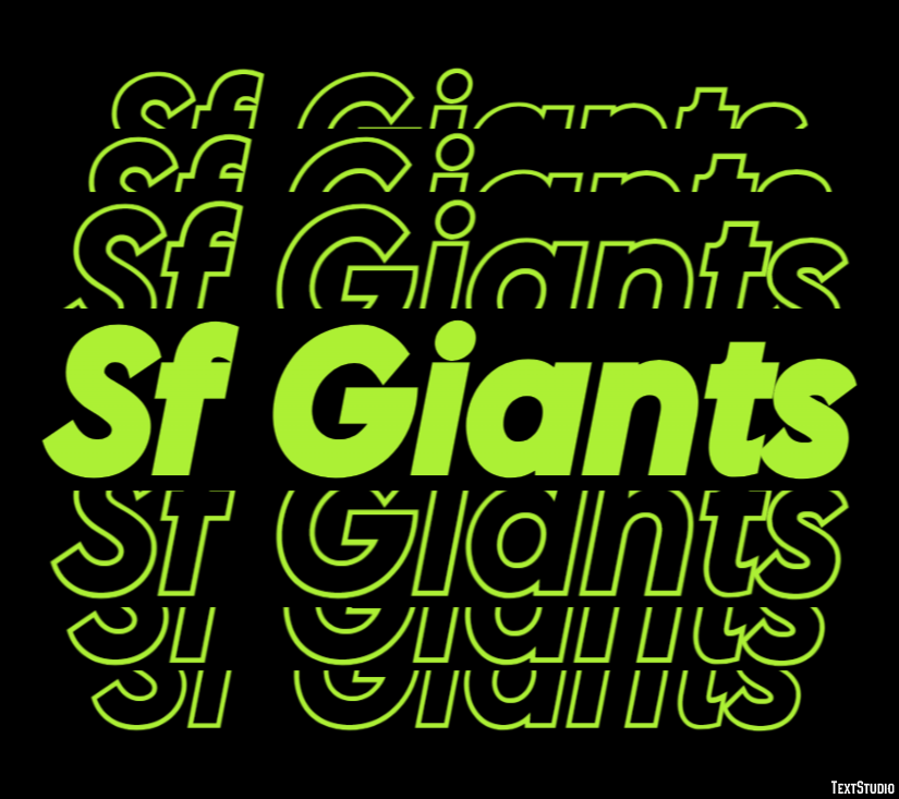 Sf Giants Efeito de texto