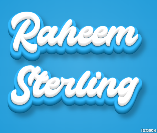 Raheem Sterling Efecto de Texto