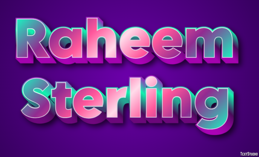 Raheem Sterling Efecto de Texto