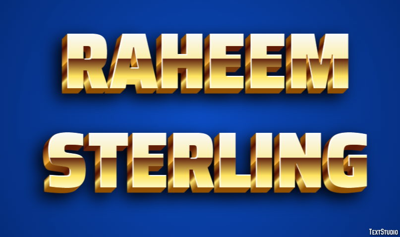 Raheem Sterling Texteffekt
