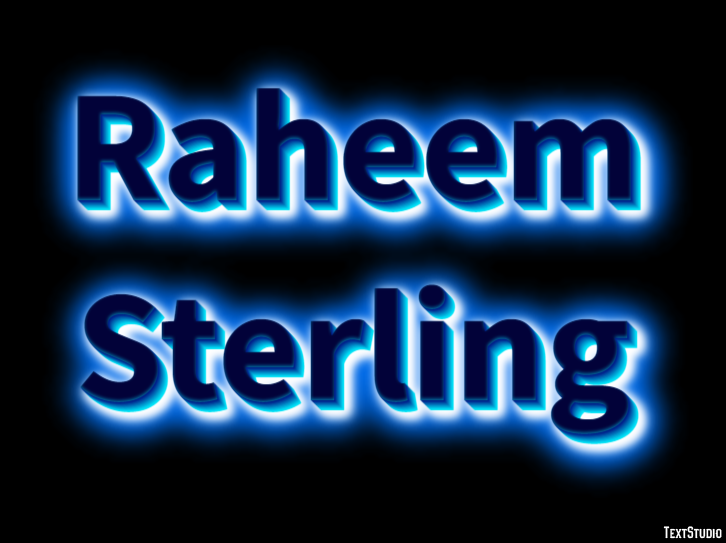 Raheem Sterling Texteffekt
