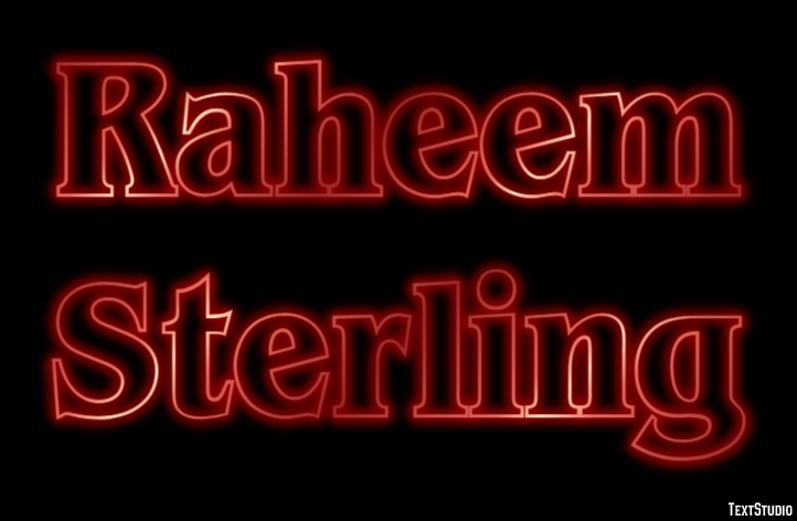 Raheem Sterling Efecto de Texto