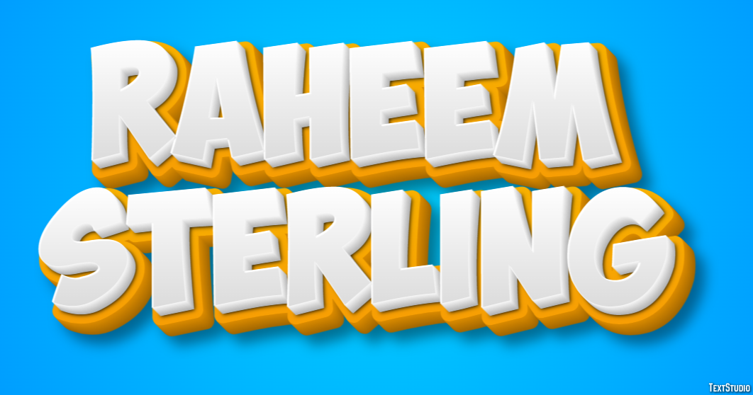 Raheem Sterling Texteffekt