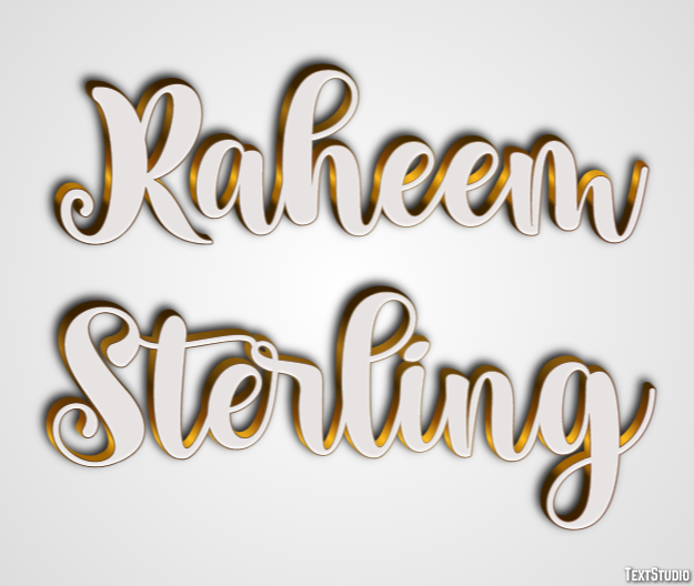 Raheem Sterling Efeito de texto