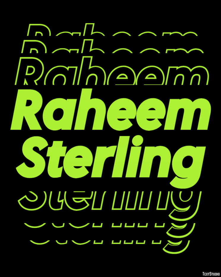 Raheem Sterling Efekt tekstowy