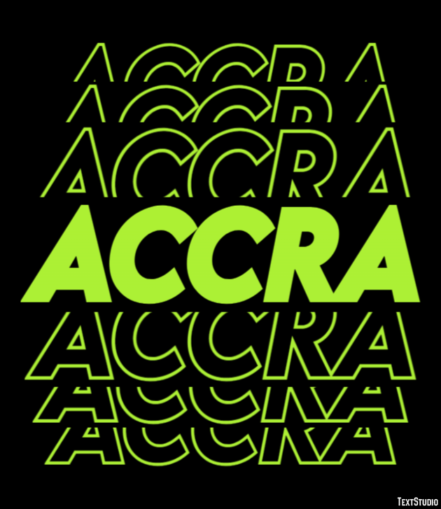 Accra Efecto de texto
