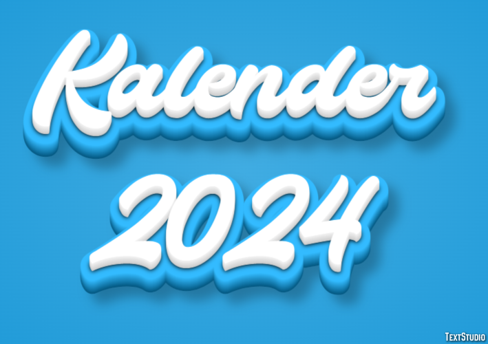 Kalender 2024 Efeito de texto