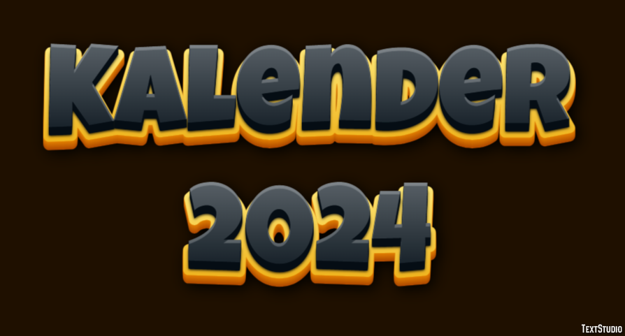 Kalender 2024 Efeito de texto