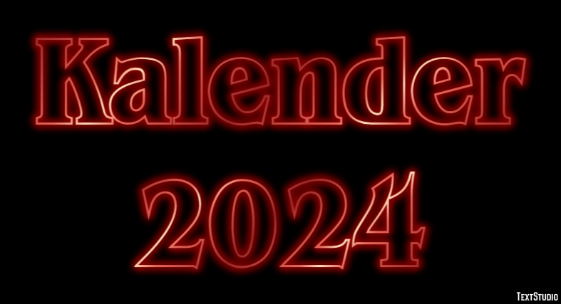 Kalender 2024 Efeito de texto