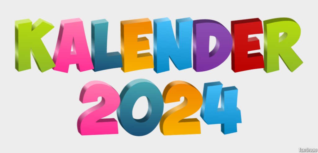 Kalender 2024 Efeito de texto