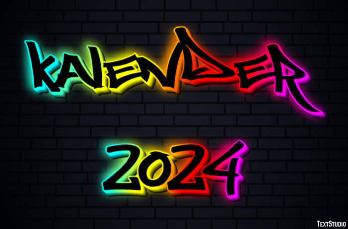 Kalender 2024 Efeito de texto