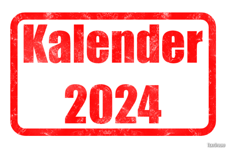 Kalender 2024 Effetto testo