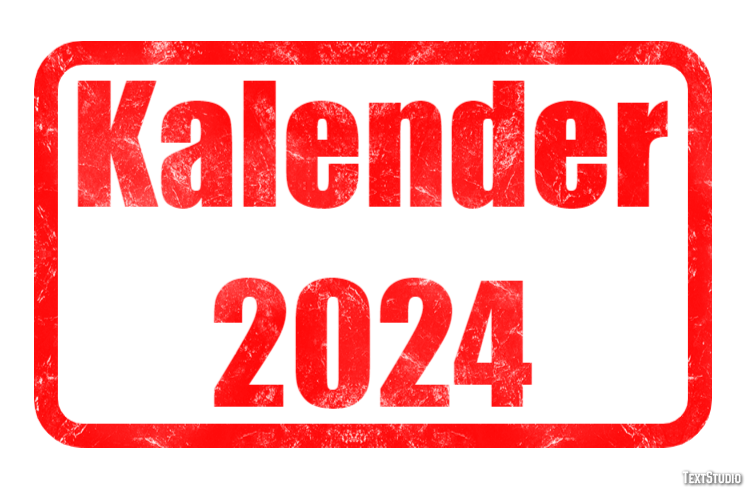 Kalender 2024 Efeito de texto