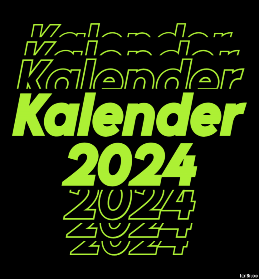 Kalender 2024 Efeito de texto