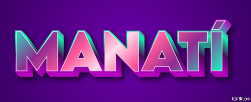 Manatí Efecto de Texto