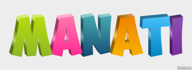 Manatí Efecto de Texto