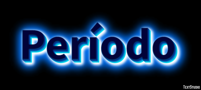 Período Efeito de texto