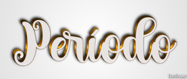 Período Efeito de texto