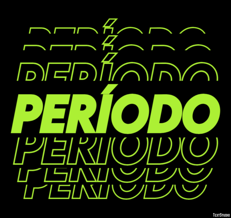 Período Efeito de texto