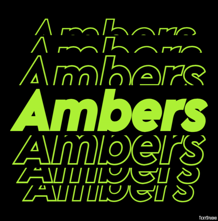 Ambers Efecto de Texto