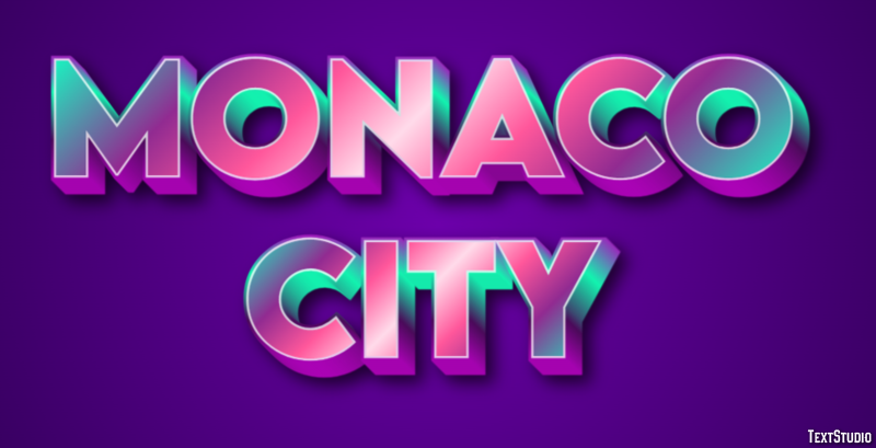 Monaco City Tekst Effect