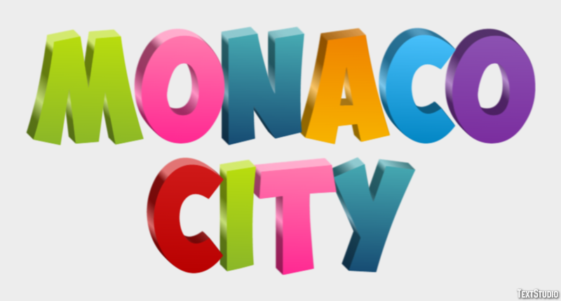 Monaco City Tekst Effect