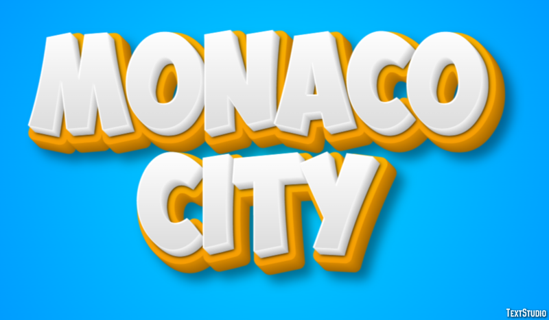 Monaco City Texteffekt