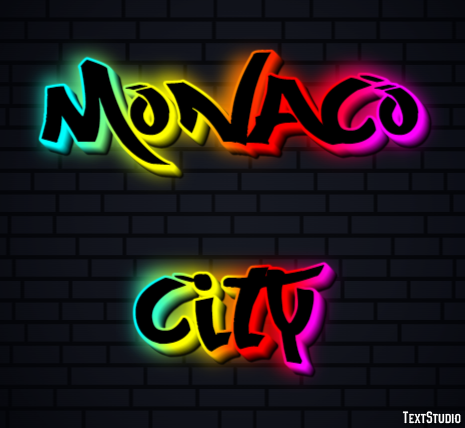 Monaco City Efekt tekstowy