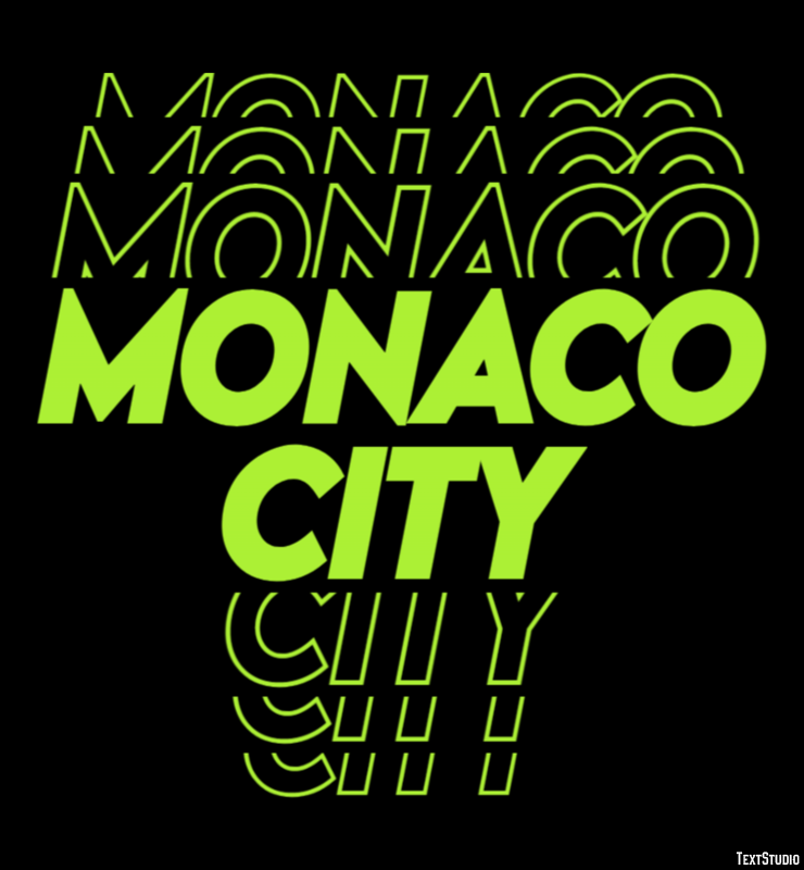 Monaco City Эффект текста