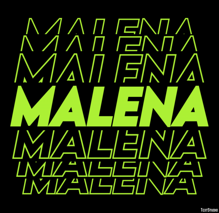 Malena Efecto de texto