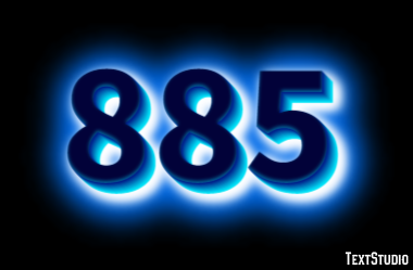 885 Эффект текста