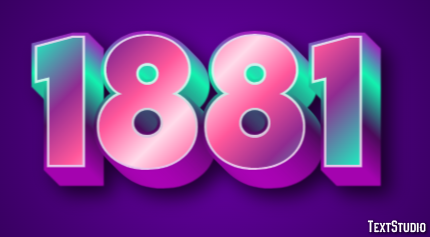 1881 Tekst Effect