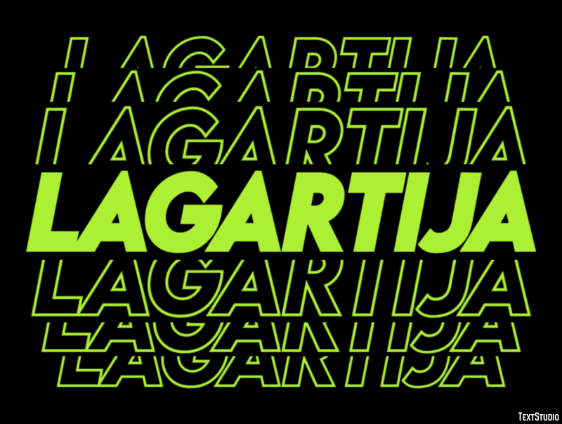 Lagartija Efecto de texto