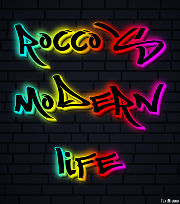 Rocco’s Modern Life Tekst Effect