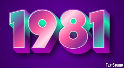 1981 Text Effect