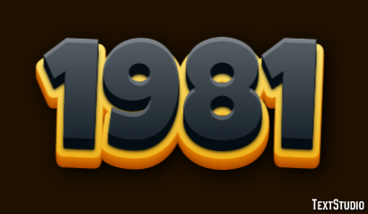 1981 Text Effect