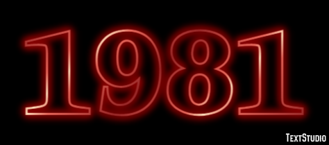 1981 Text Effect