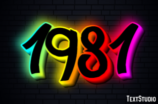 1981 Text Effect
