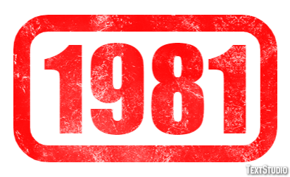 1981 Text Effect