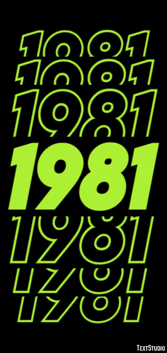 1981 Text Effect