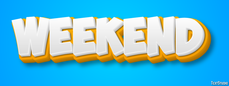 Weekend Эффект текста