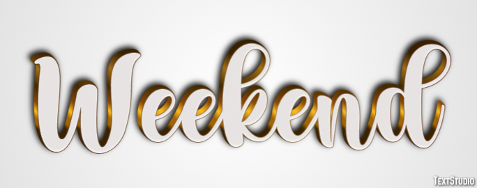 Weekend Эффект текста